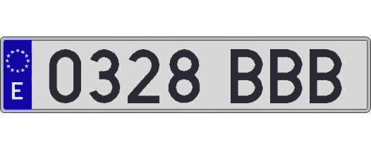 0328BBB matricula larga