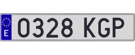 0328KGP matricula larga