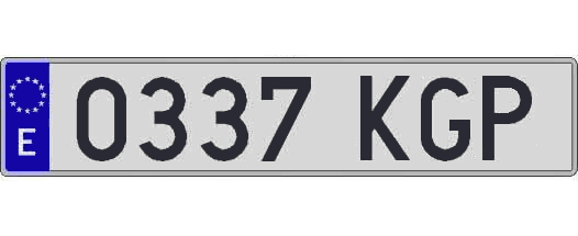 0337KGP matricula larga