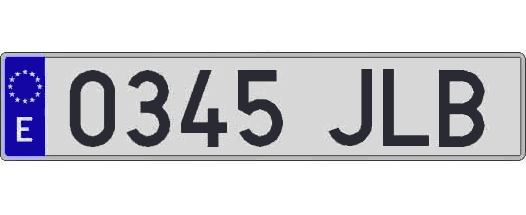 0345JLB matricula larga