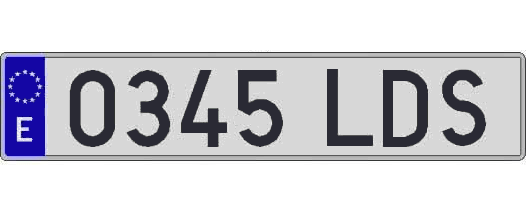 0345LDS matricula larga