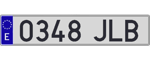 0348JLB matricula larga