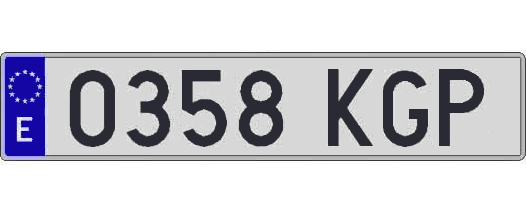 0358KGP matricula larga