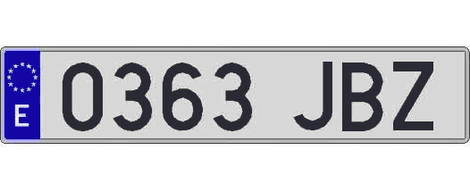 0363JBZ matricula larga