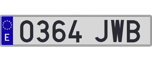 0364JWB matricula larga