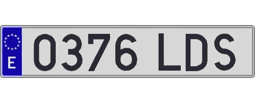 0376LDS matricula larga