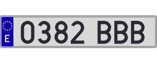 0382BBB matricula larga