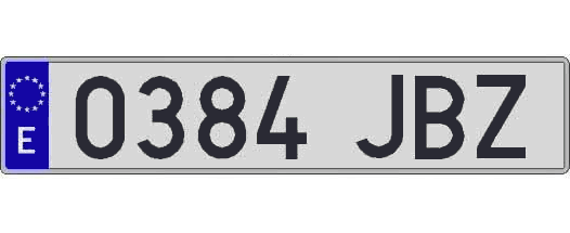 0384JBZ matricula larga