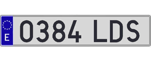 0384LDS matricula larga