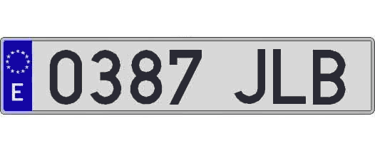 0387JLB matricula larga