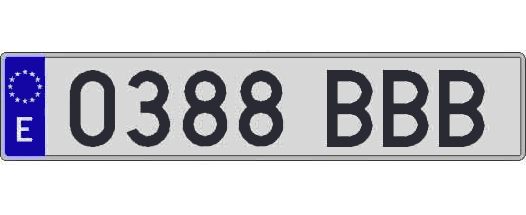 0388BBB matricula larga