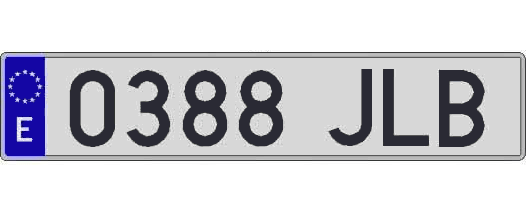 0388JLB matricula larga