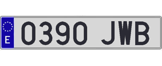 0390JWB matricula larga