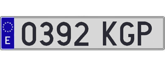 0392KGP matricula larga