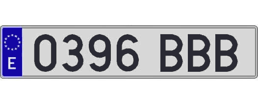 0396BBB matricula larga