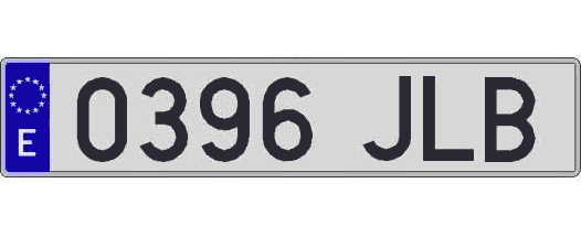 0396JLB matricula larga