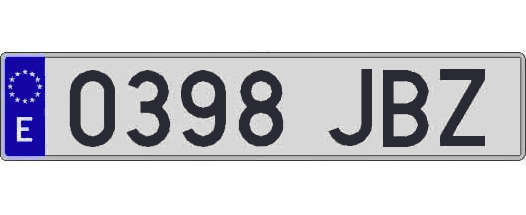 0398JBZ matricula larga