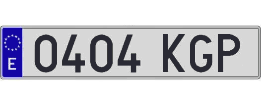 0404KGP matricula larga