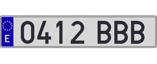 0412BBB matricula larga