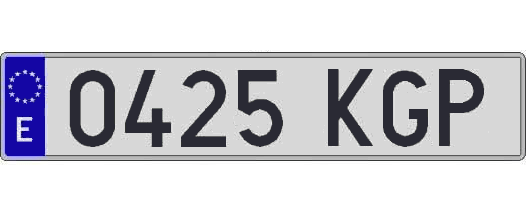 0425KGP matricula larga