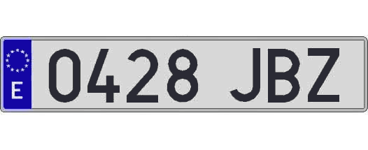 0428JBZ matricula larga