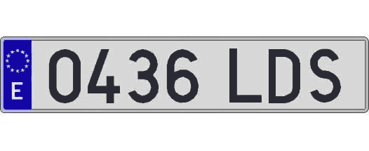 0436LDS matricula larga