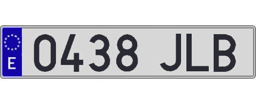 0438JLB matricula larga