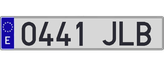 0441JLB matricula larga