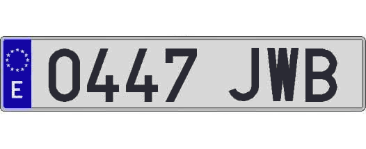 0447JWB matricula larga