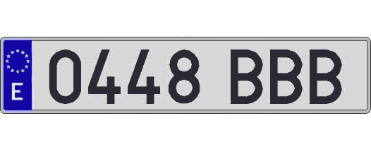 0448BBB matricula larga