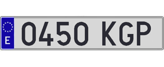 0450KGP matricula larga