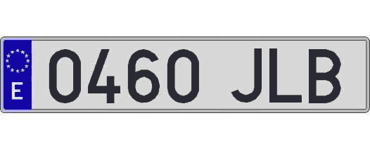0460JLB matricula larga