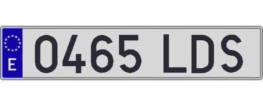 0465LDS matricula larga