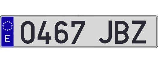 0467JBZ matricula larga
