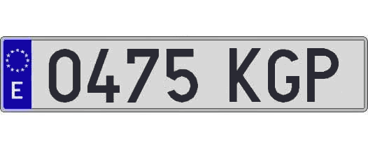 0475KGP matricula larga