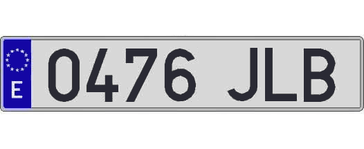 0476JLB matricula larga