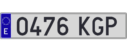 0476KGP matricula larga