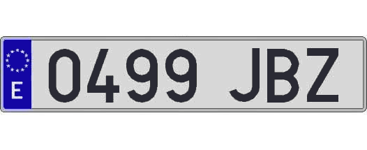 0499JBZ matricula larga