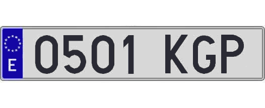 0501KGP matricula larga