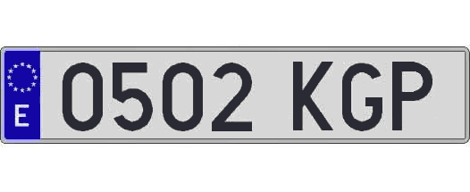0502KGP matricula larga
