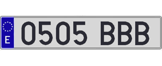 0505BBB matricula larga