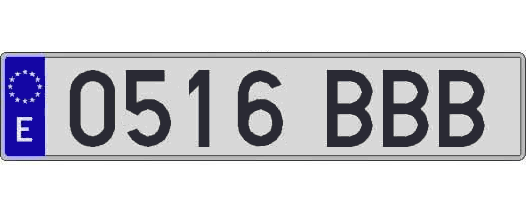 0516BBB matricula larga