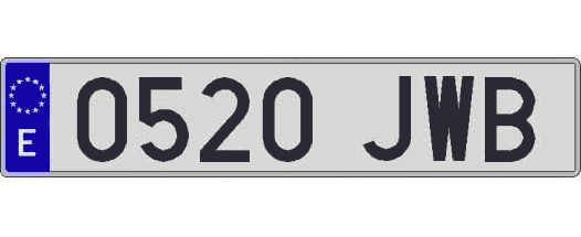 0520JWB matricula larga