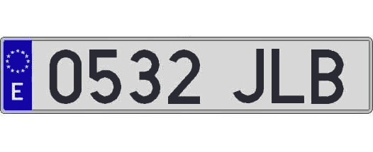 0532JLB matricula larga