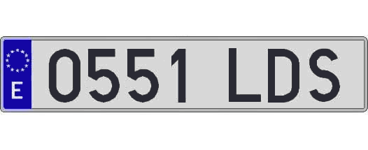0551LDS matricula larga