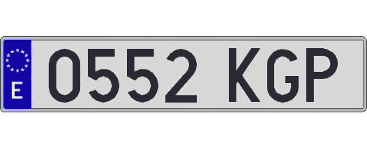0552KGP matricula larga
