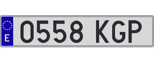 0558KGP matricula larga