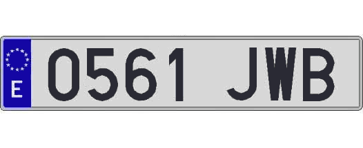 0561JWB matricula larga
