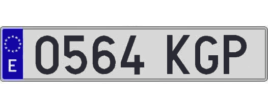 0564KGP matricula larga