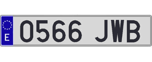 0566JWB matricula larga